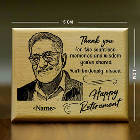Personalized Thank You For Memories Engraved Wooden Photo Frame Gift For Retirement