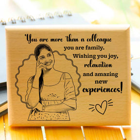 Personalized More Than Colleague Engraved Wooden Photo Frame Gift For Farewell