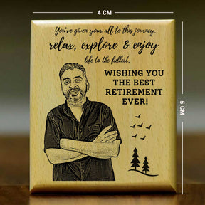 Personalized Best Retirement Ever Engraved Wooden Photo Frame Gift For Retirement