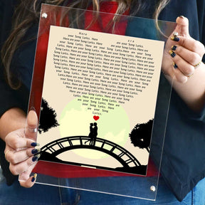 Our Song – Heart-Shaped Lyrics Frame with Romantic Silhouette