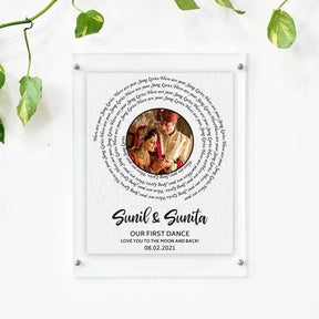 Personalised Spiral Song Lyrics Photo Frame – Special Moments