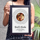 Personalised Spiral Song Lyrics Photo Frame – Special Moments