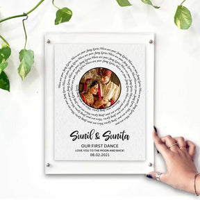 Personalised Spiral Song Lyrics Photo Frame – Special Moments