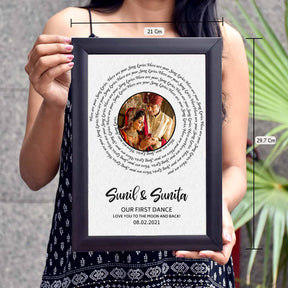 Personalised Spiral Song Lyrics Photo Frame – Special Moments