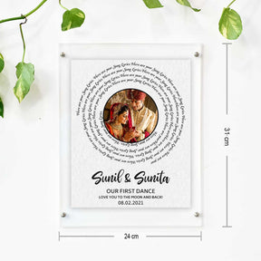 Personalised Spiral Song Lyrics Photo Frame – Special Moments