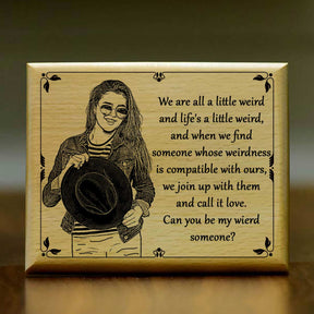 Personalized Be My Wired Engraved Wooden Proposal Photo Frame Gift