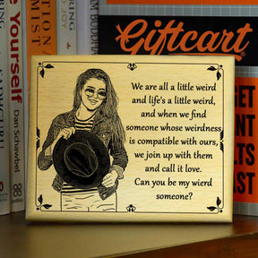 Personalized Be My Wired Engraved Wooden Proposal Photo Frame Gift