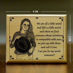 Personalized Be My Wired Engraved Wooden Proposal Photo Frame Gift