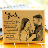 Customized Beyond My Control Engraved Wooden Photo Frame Gift For Couple