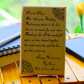 Personalized My Love Engraved Wooden Photo Frame Gift For Wedding Anniversary