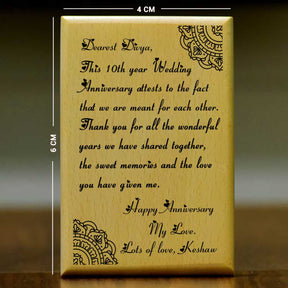 Personalized My Love Engraved Wooden Photo Frame Gift For Wedding Anniversary