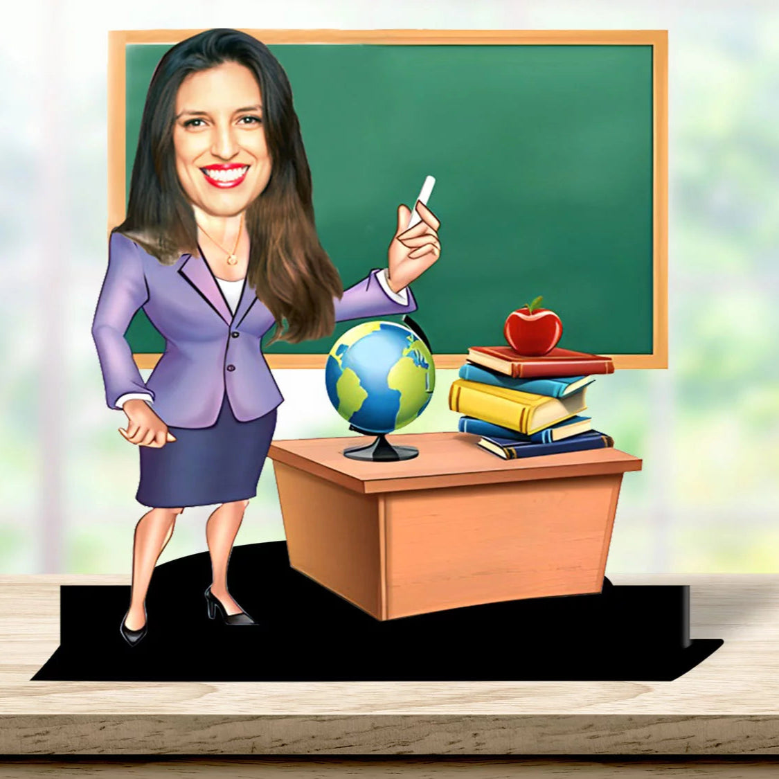 Personalised Caricature Gift for Teacher (Female)