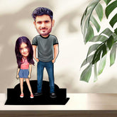 Custom Father Daughter Caricature – Unique Gift for Daughters