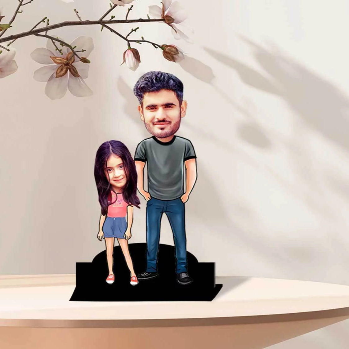 Custom Father Daughter Caricature – Unique Gift for Daughters
