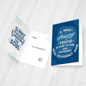 Personalised Amazing Friend Greeting Card