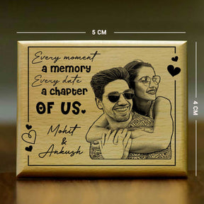 Every Moment, Every Chapter – Personalized Wooden Engraved Photo frame