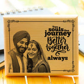 Two Souls, One Journey – Personalized Wooden Engraved Plaque
