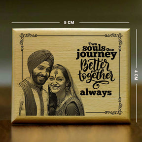 Two Souls, One Journey – Personalized Wooden Engraved Plaque