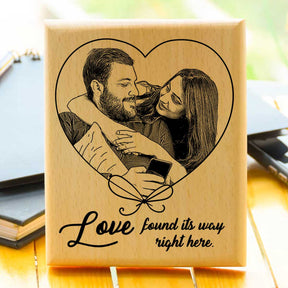 Love Found Its Way – Personalised Wooden Engraved Plaque
