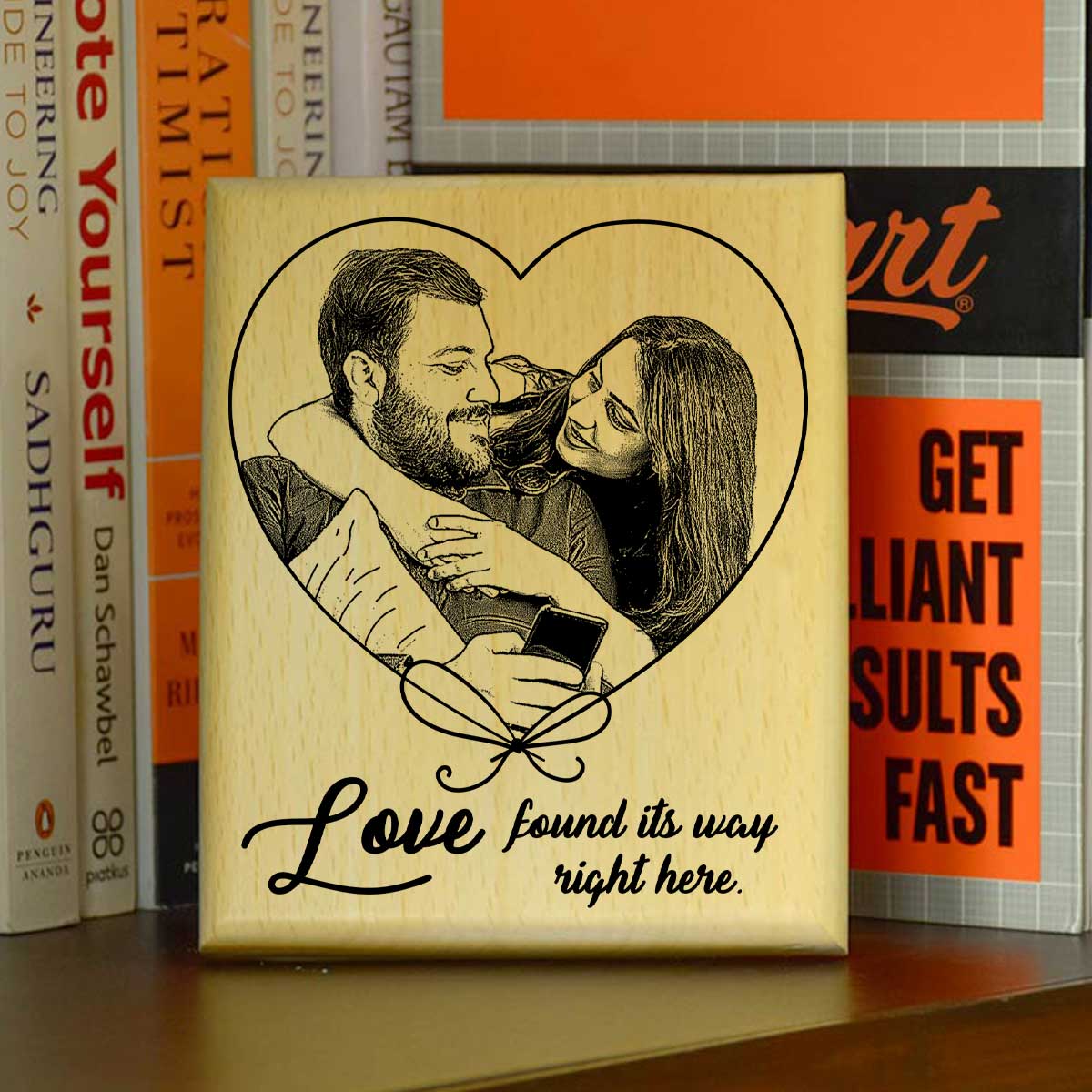 Love Found Its Way – Personalised Wooden Engraved Plaque