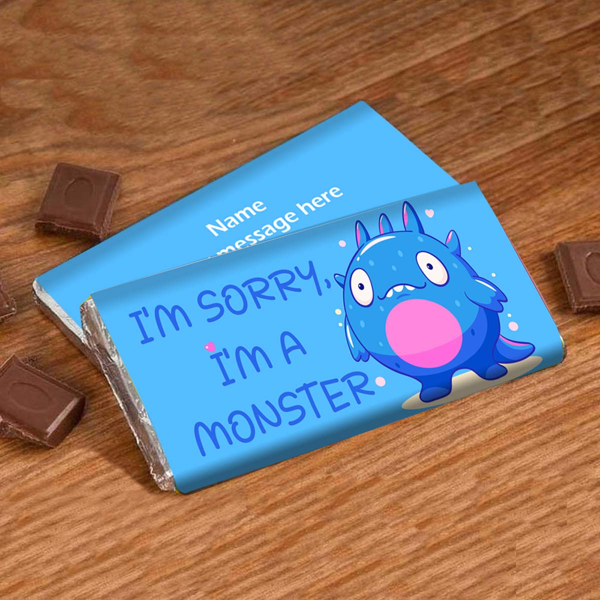 I Am Sorry I Am A Monster Personalised Choco Bar
