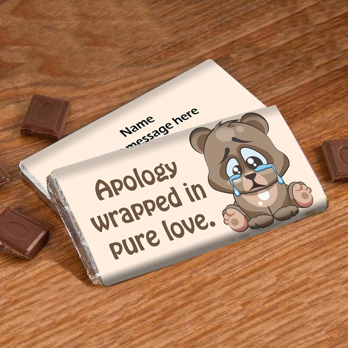 Apology Wrapped In Pure Love Personalised Choco Bar