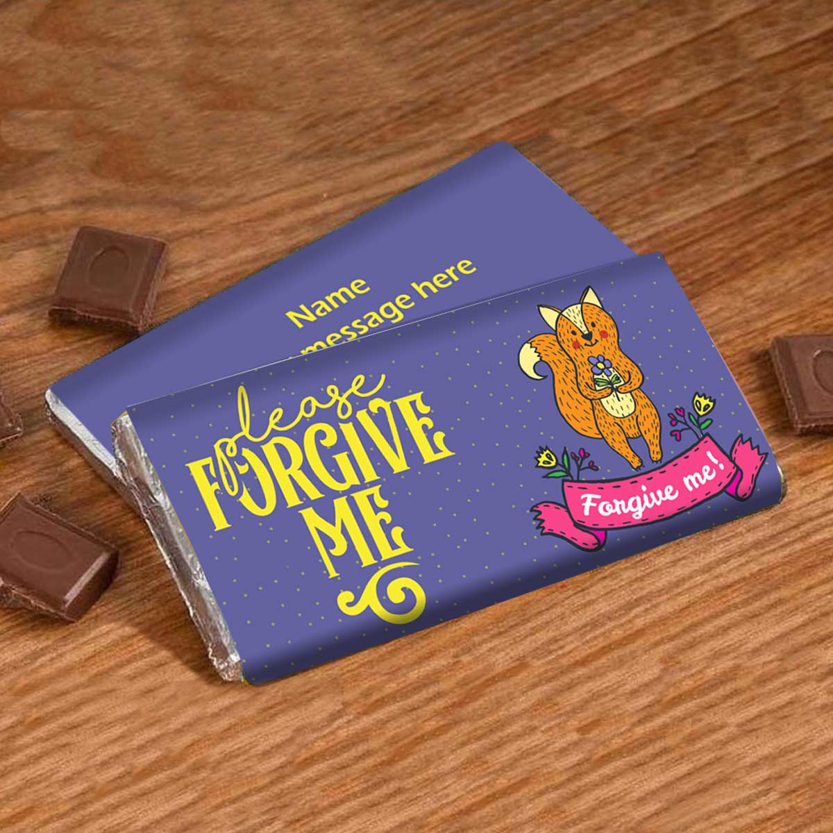 Please Forgive Me Personalised Choco Bar