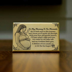 Personalized Wooden Engraved Photo Frame – A Message from Baby to Mom