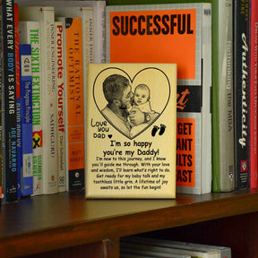 Personalised Wooden Engraved Plaque – A Message from Baby