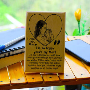 Personalised Wooden Engraved Plaque – A Message from Baby