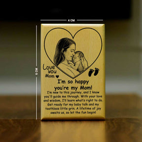 Personalised Wooden Engraved Plaque – A Message from Baby