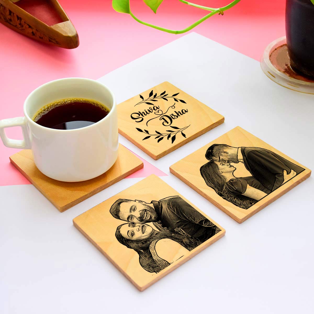Personalised Happily Ever After Coaster Set