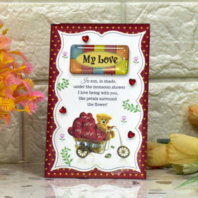 Glass Photo Keepsake with Cute Love Poem