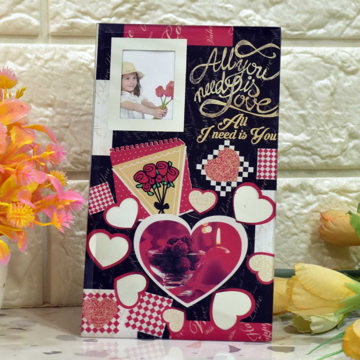 All You Need Glass Keepsake Photo Frame