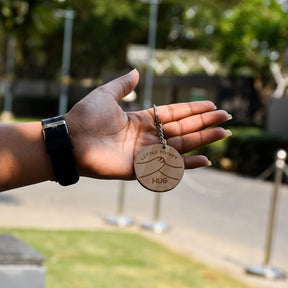 Little Pocket Hug Engraved Wooden Keychain