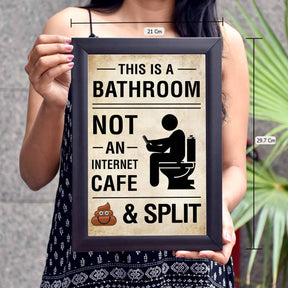 Personalised This is a Bathroom Framed Poster