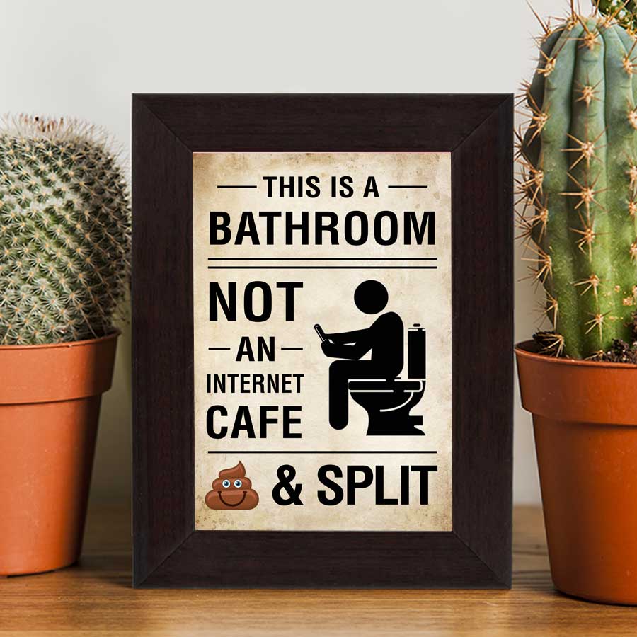 Personalised This is a Bathroom Framed Poster