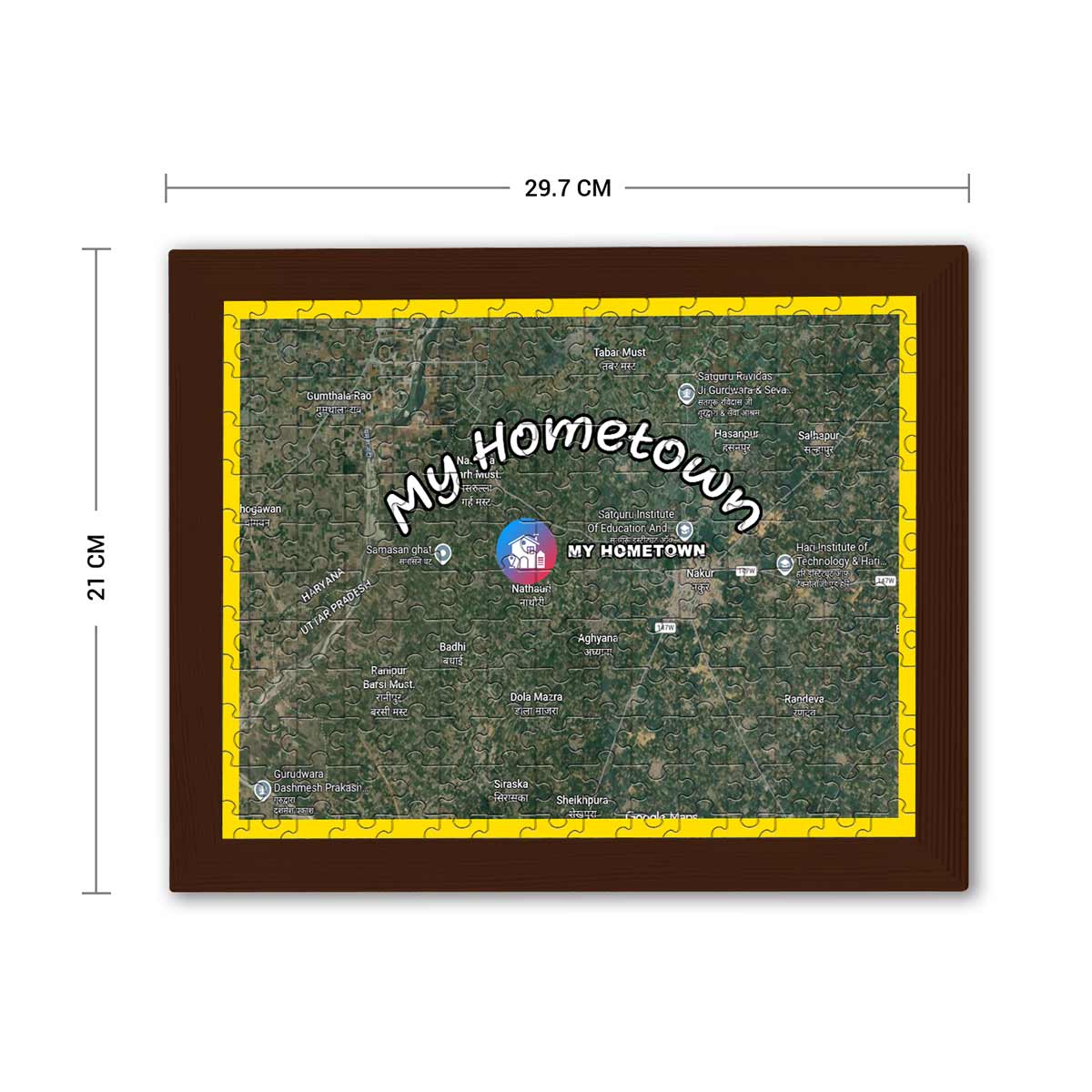 Customized My Hometown Map Jigsaw Puzzle Gift_3