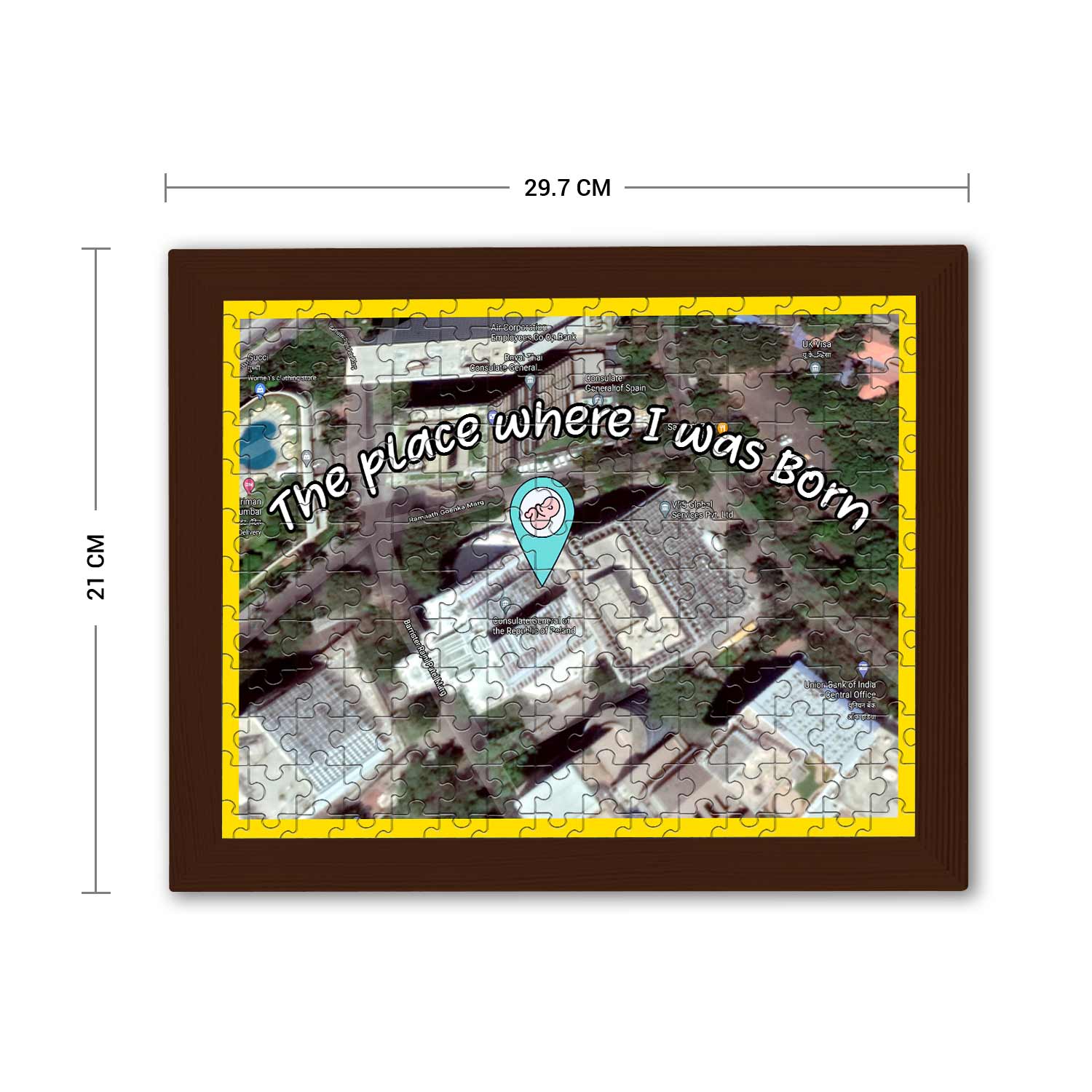 Personalized The Place Where I Was Born Map Jigsaw Puzzle Gift_3