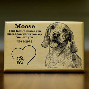 Personalized Moose Your Family Misses You Engraved Wooden Photo Frame Gift