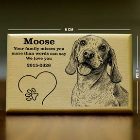 Personalized Moose Your Family Misses You Engraved Wooden Photo Frame Gift