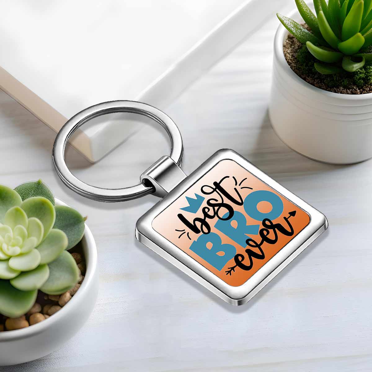 Best Bro Ever Metal Keychain