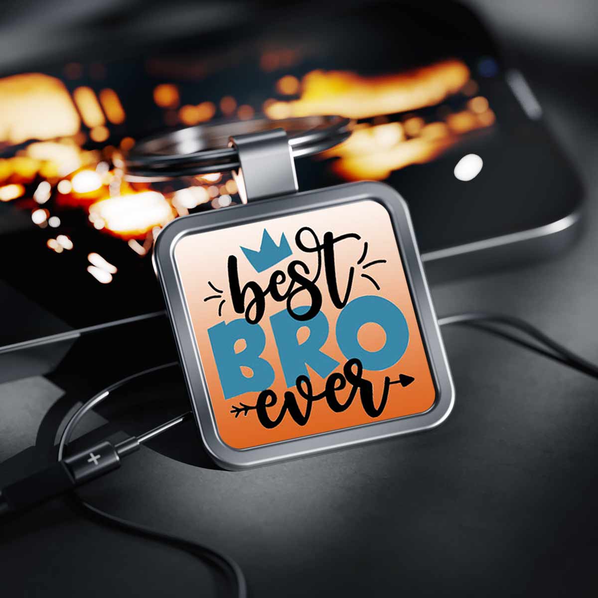Best Bro Ever Metal Keychain