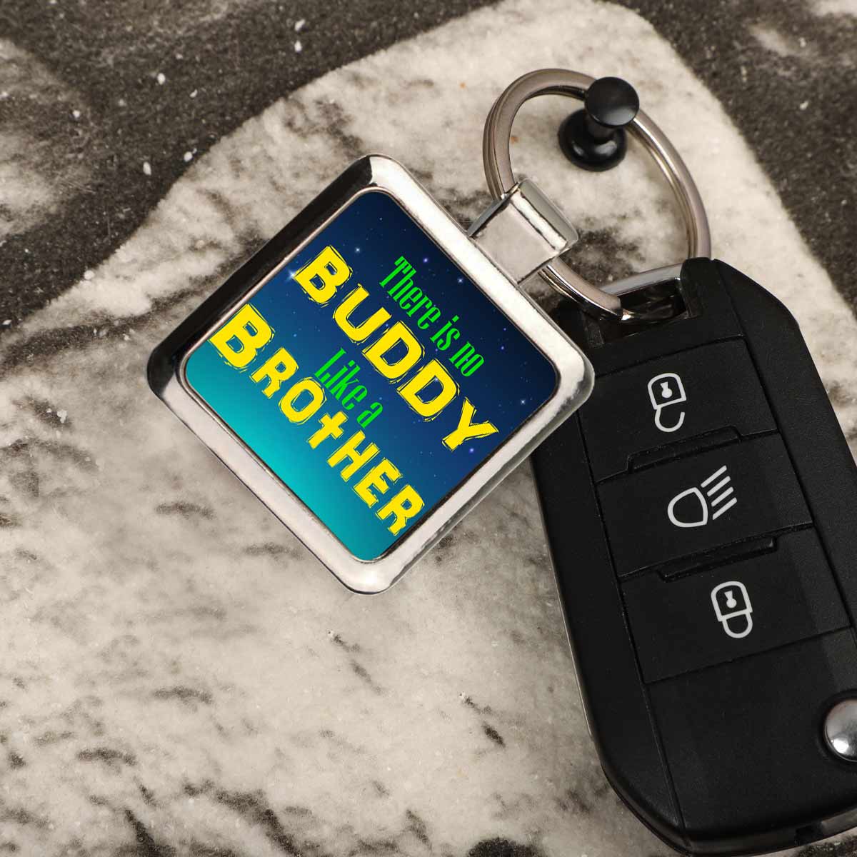 There is no Buddy like Brother Metal Keychain