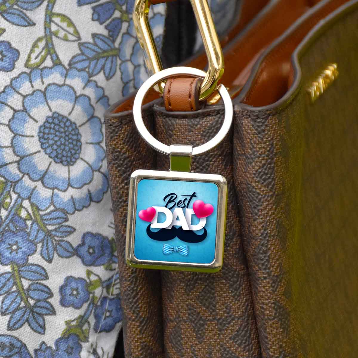 Best Dad Metal Keychain