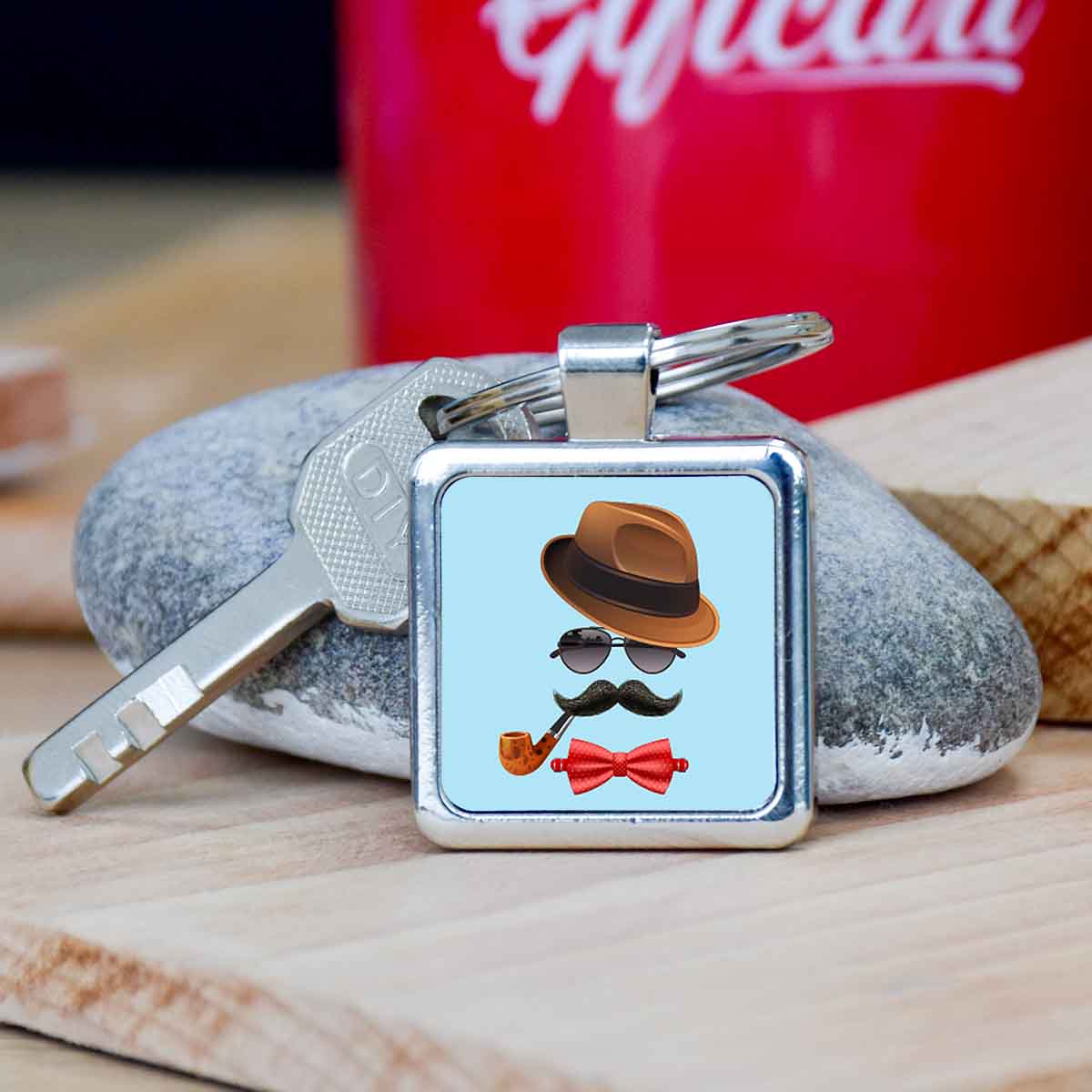Suave Dad Metal Keychain