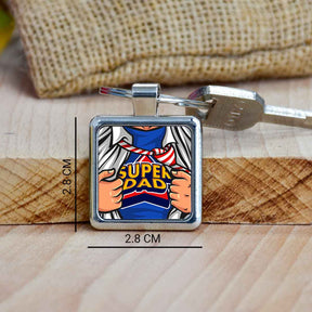 SuperDad Metal Keychain