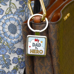 My Father My Hero Metal Keychain