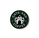 ‘CATS & COFFEE’ Lapel Pin