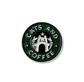 ‘CATS & COFFEE’ Lapel Pin